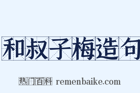 和叔子梅造句是什么意思的图片